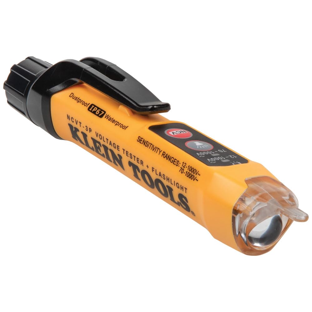 Klein Tools NCVT3P Dual-Range Non-Contact Voltage Tester with Flashlight