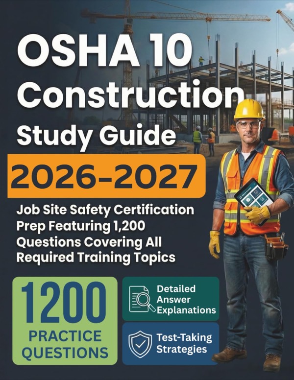 OSHA 10 Construction Study Guide 2026-2027 (Fitzgerald) — 1,200 Practice Questions
