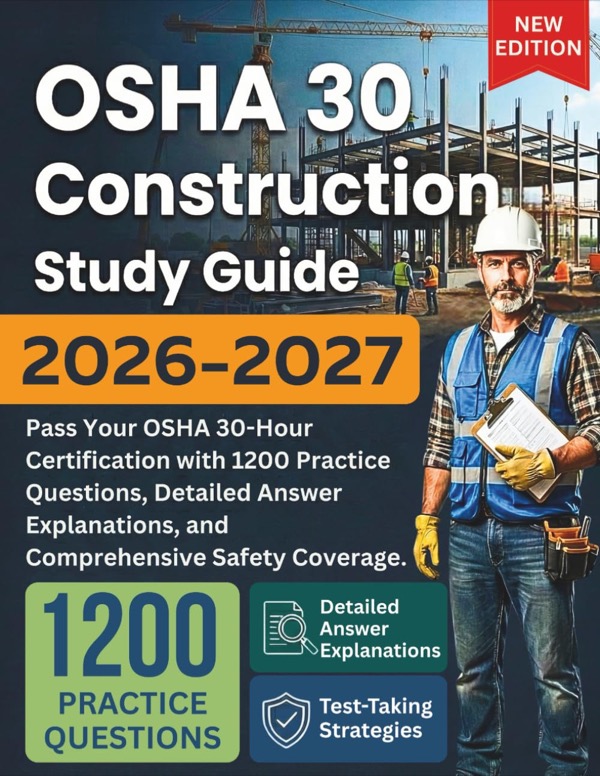 OSHA 30 Construction Study Guide 2026-2027 (Fitzgerald) — 1,200 Practice Questions